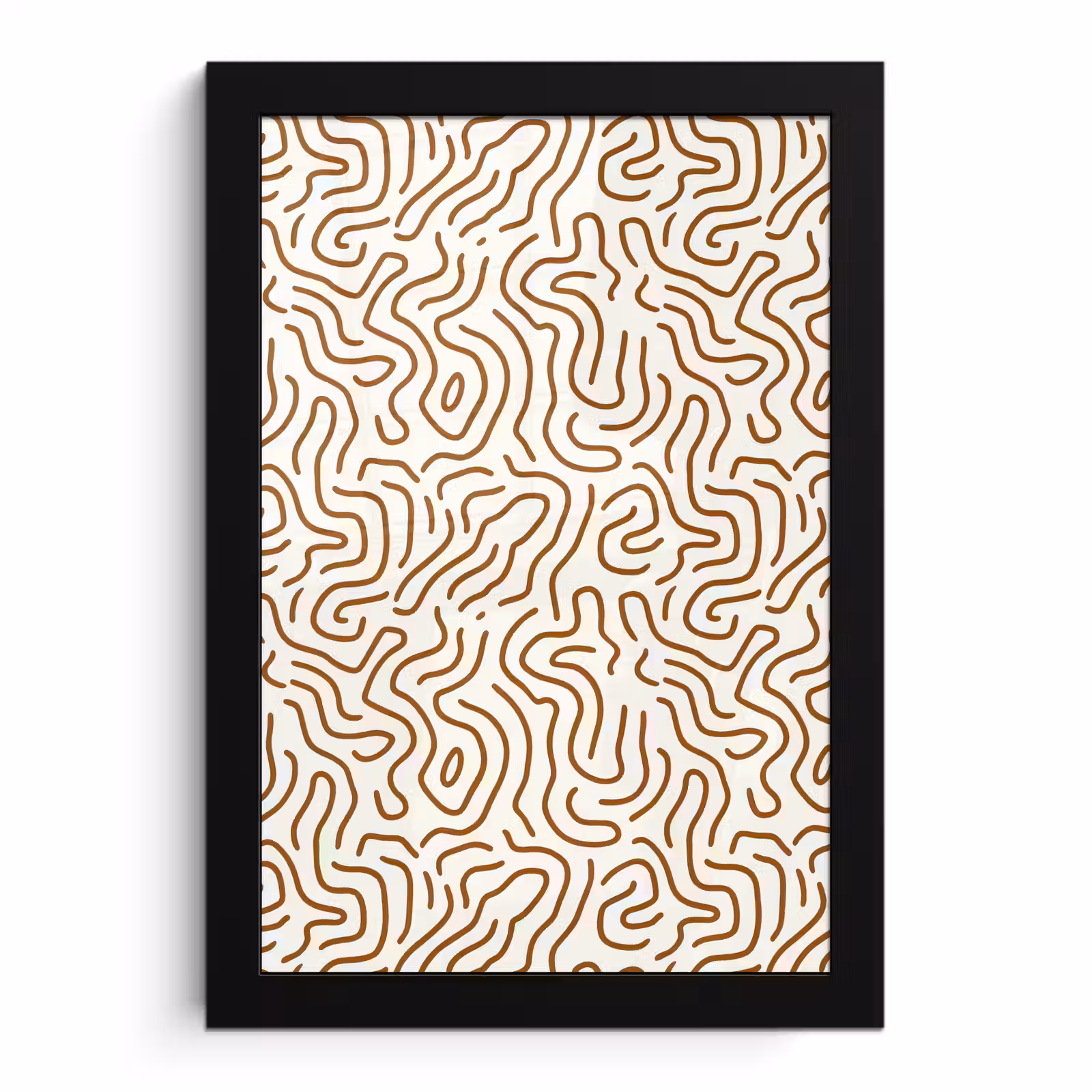 Poster met lijst - Minimalistisch - Patroon - Terracotta — 1