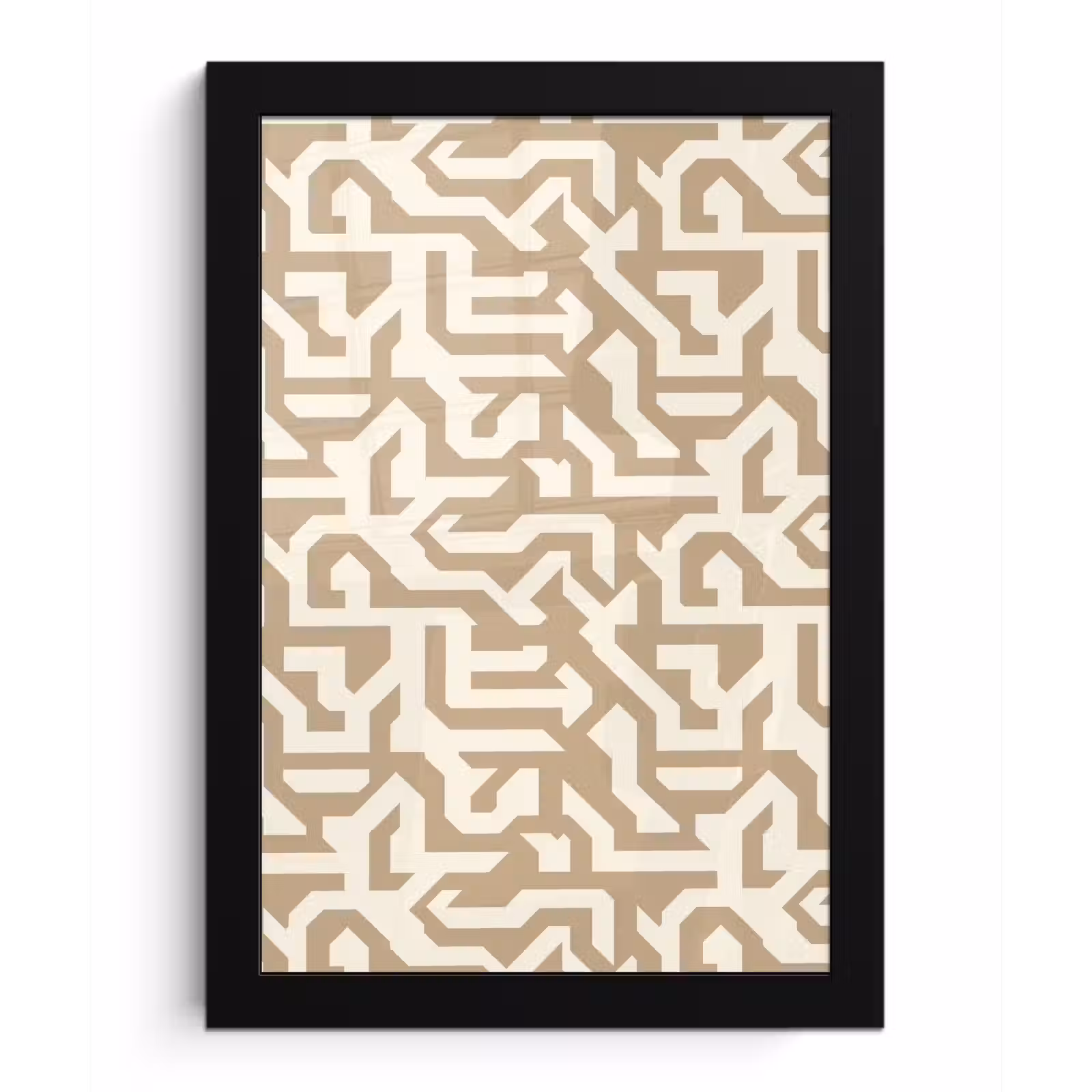 Poster met lijst - Modern - Abstract - Beige — 1