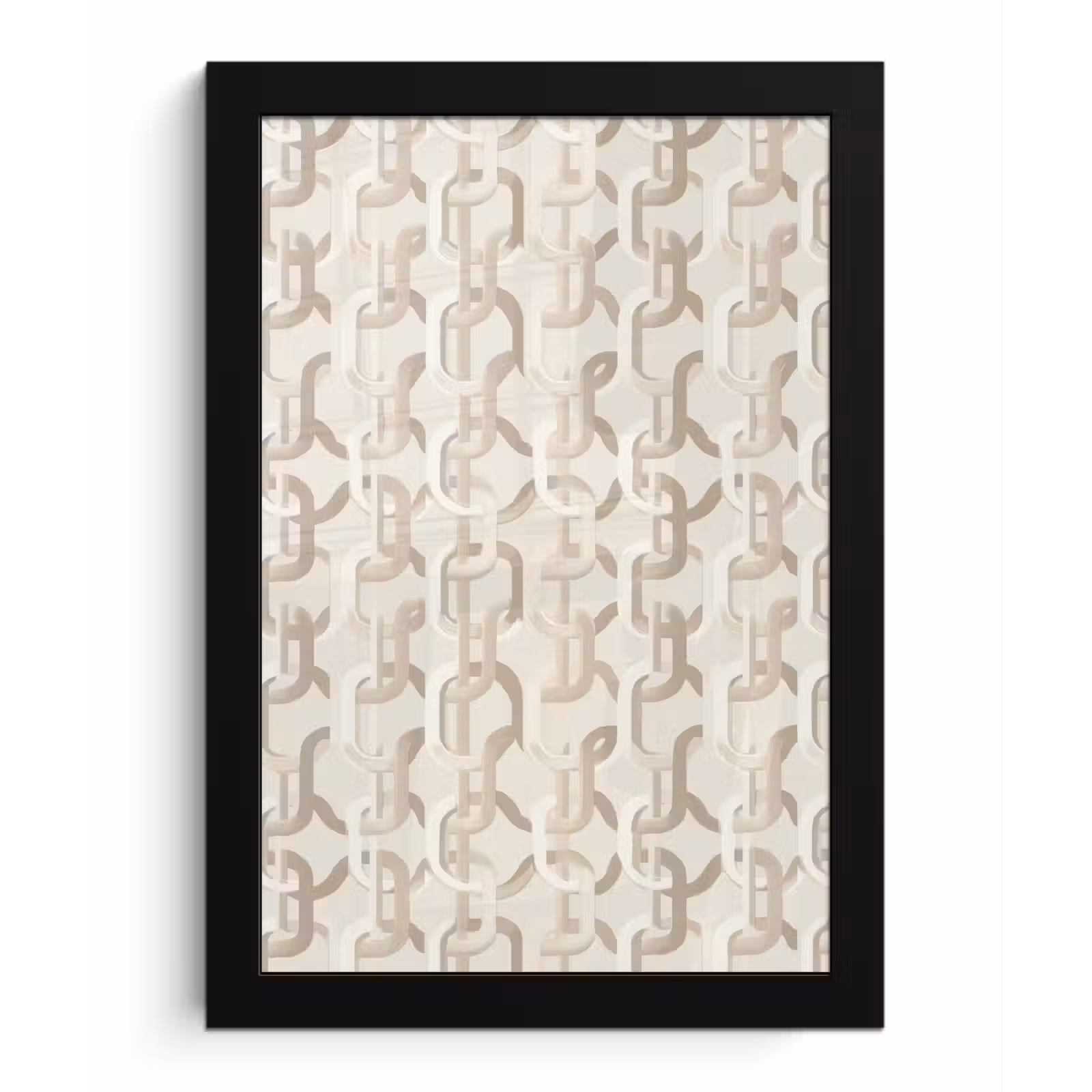 Poster met lijst - Motief - Abstract - Beige — 1