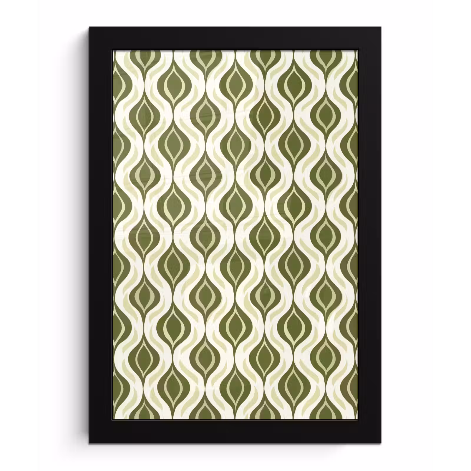 Poster met lijst - Patroon - Retro - Groen — 1
