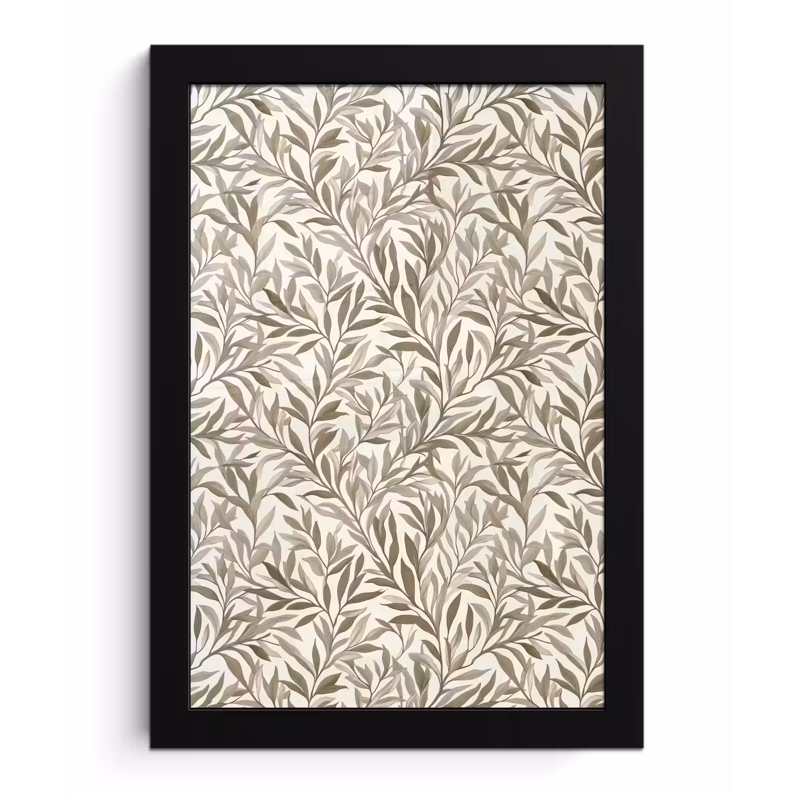 Poster met lijst - Takken - Botanisch - Taupe — 1