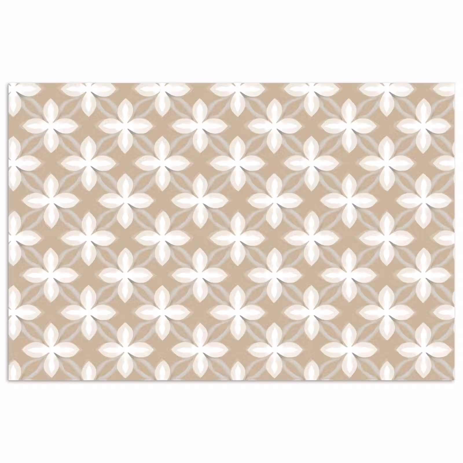 Poster - Patroon - Symmetrisch - Beige — 1