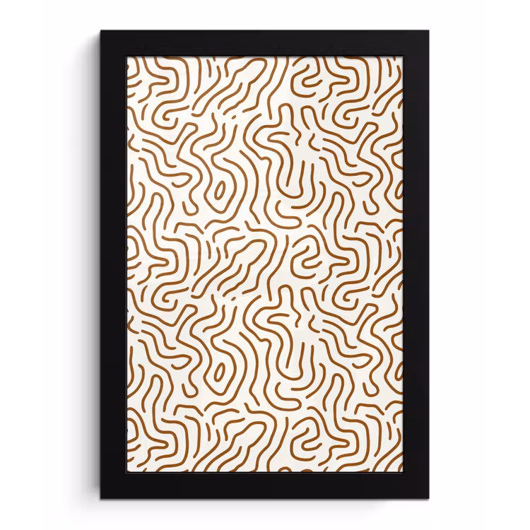 Poster met lijst - Minimalistisch - Patroon - Terracotta — 1