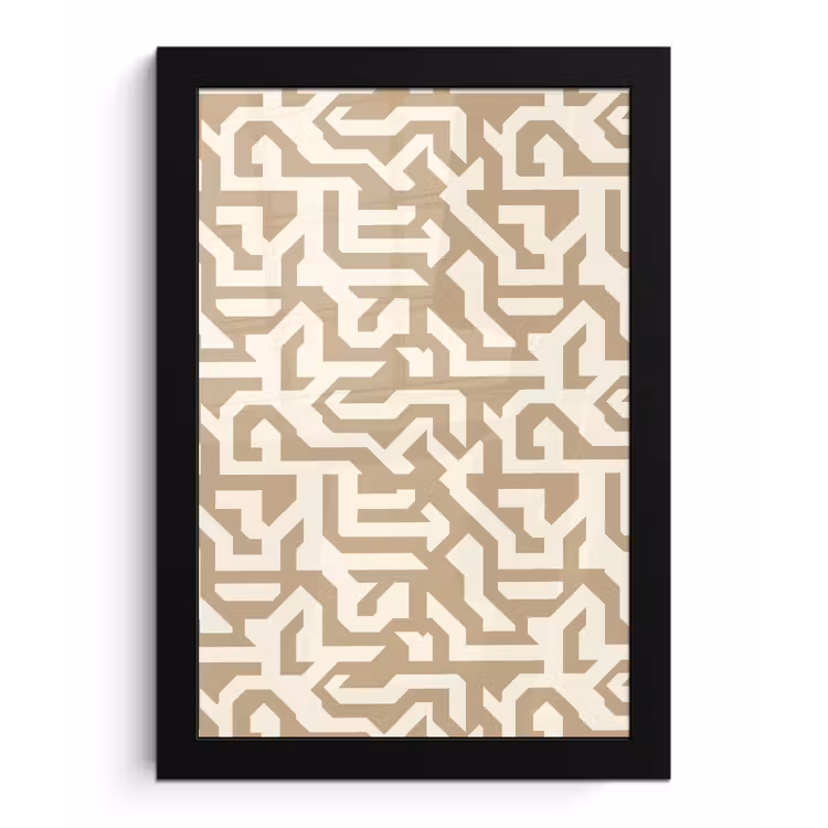 Poster met lijst - Modern - Abstract - Beige — 1