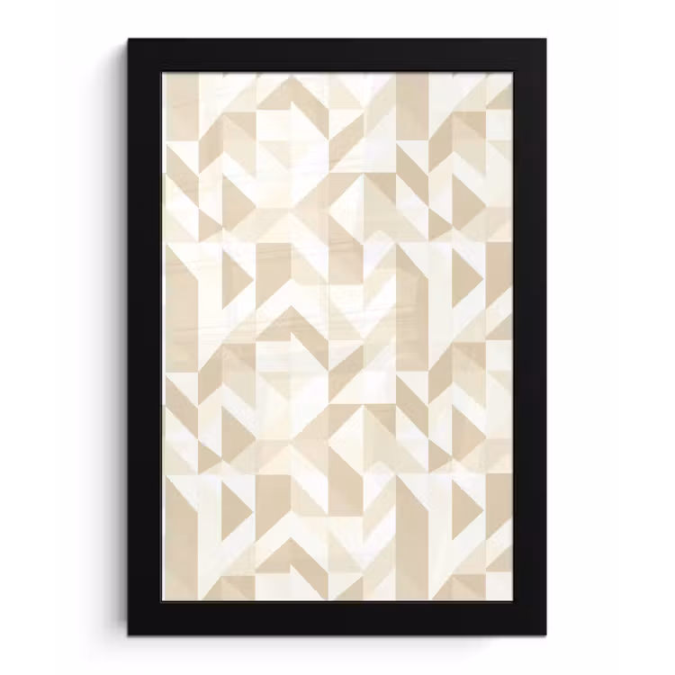 Poster met lijst - Modern - Abstract - Beige — 1
