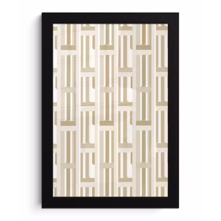 Poster met lijst - Modern - Geometrisch - Beige — 1