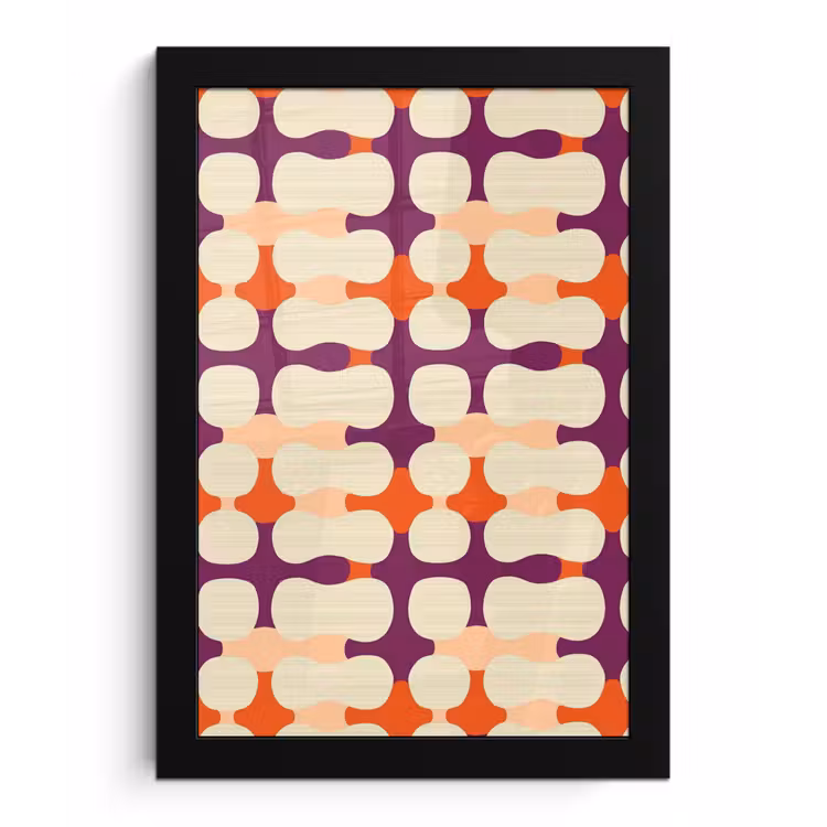 Poster met lijst - Modern - Patroon - Kleurrijk — 1