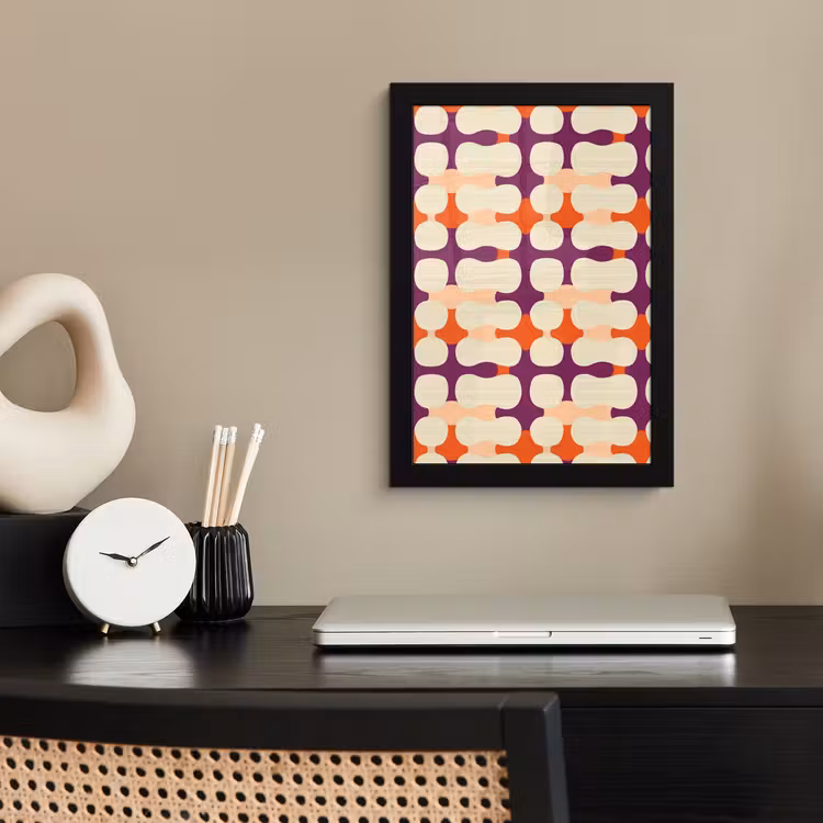 Poster met lijst - Modern - Patroon - Kleurrijk — 3