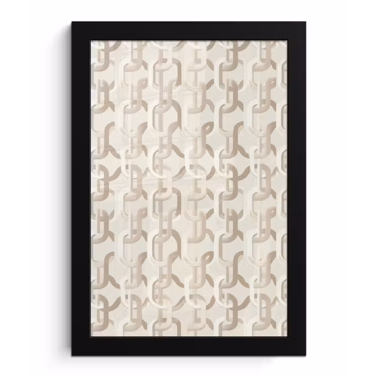 Poster met lijst - Motief - Abstract - Beige — 1