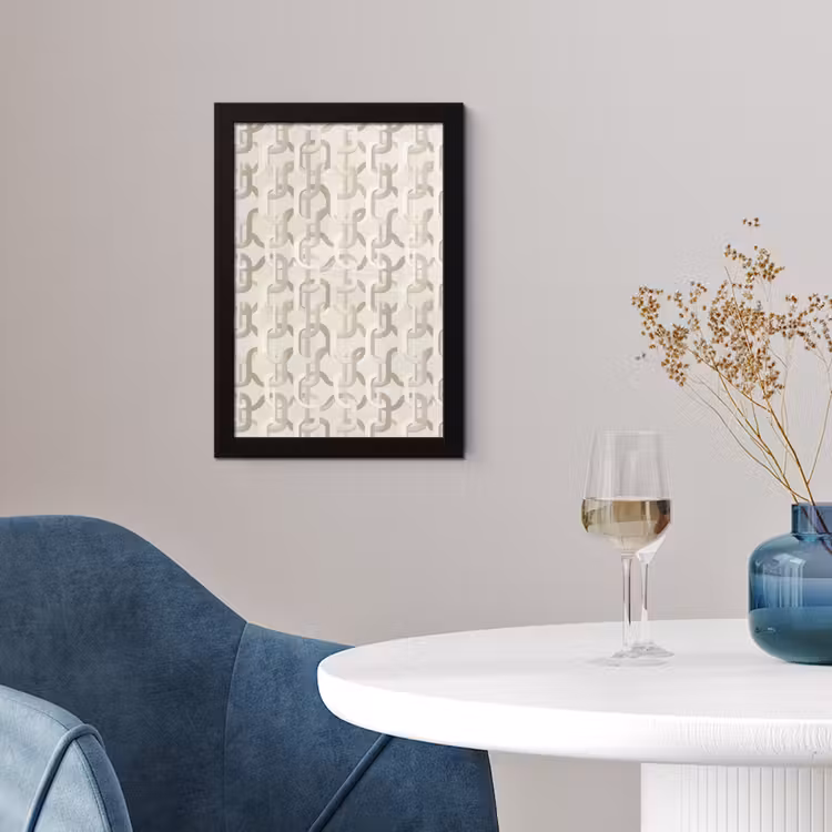 Poster met lijst - Motief - Abstract - Beige — 2