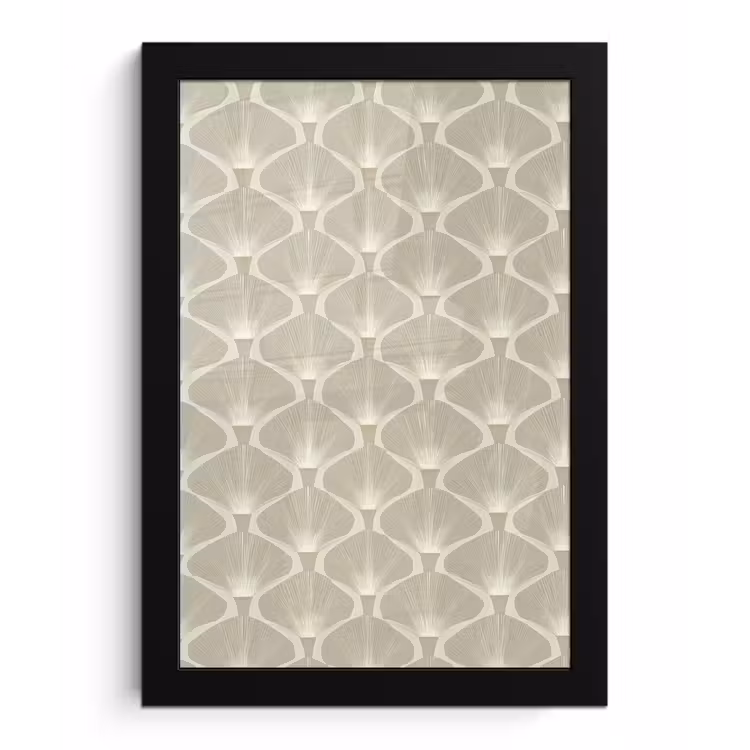 Poster met lijst - Paneel - Ginkgo - Zand — 1