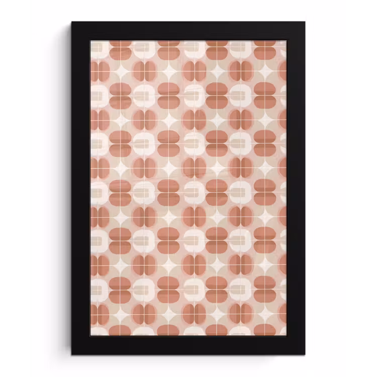 Poster met lijst - Retro - Klassiek - Roze — 1