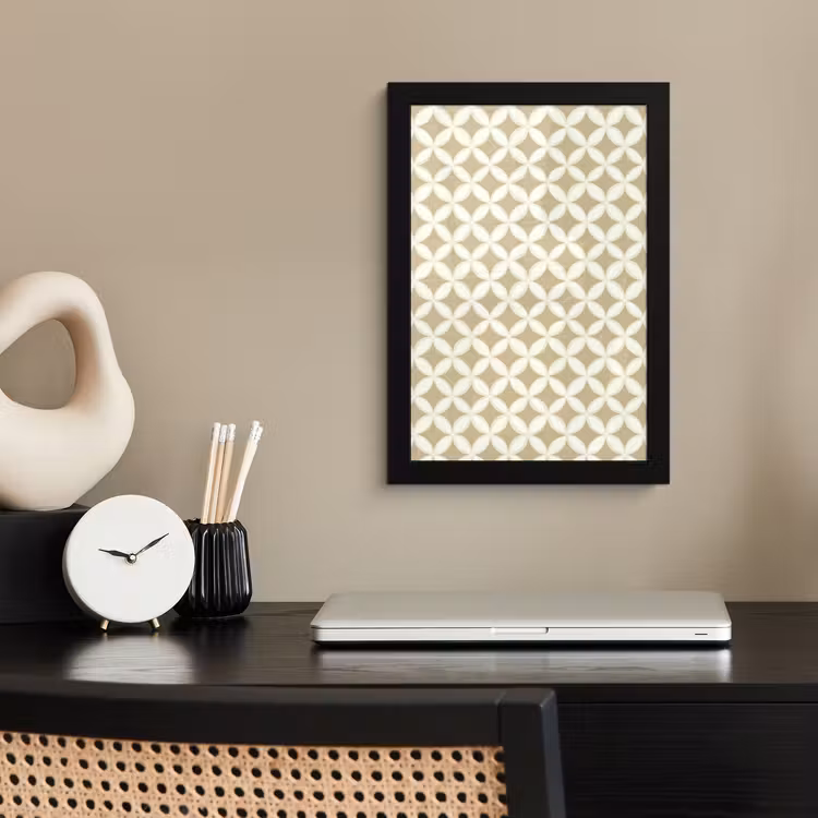 Poster met lijst - Symmetrisch - Motief - Beige — 3