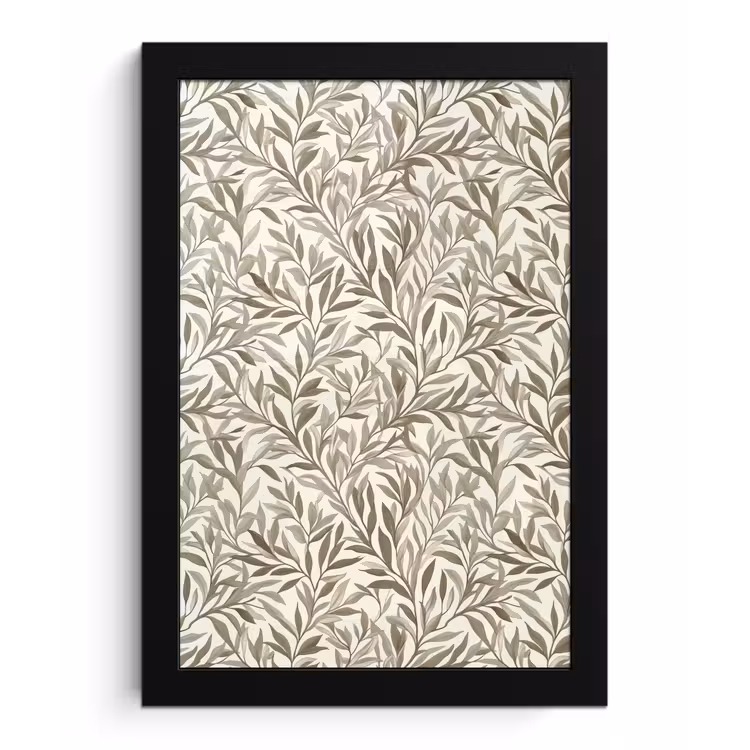 Poster met lijst - Takken - Botanisch - Taupe — 1