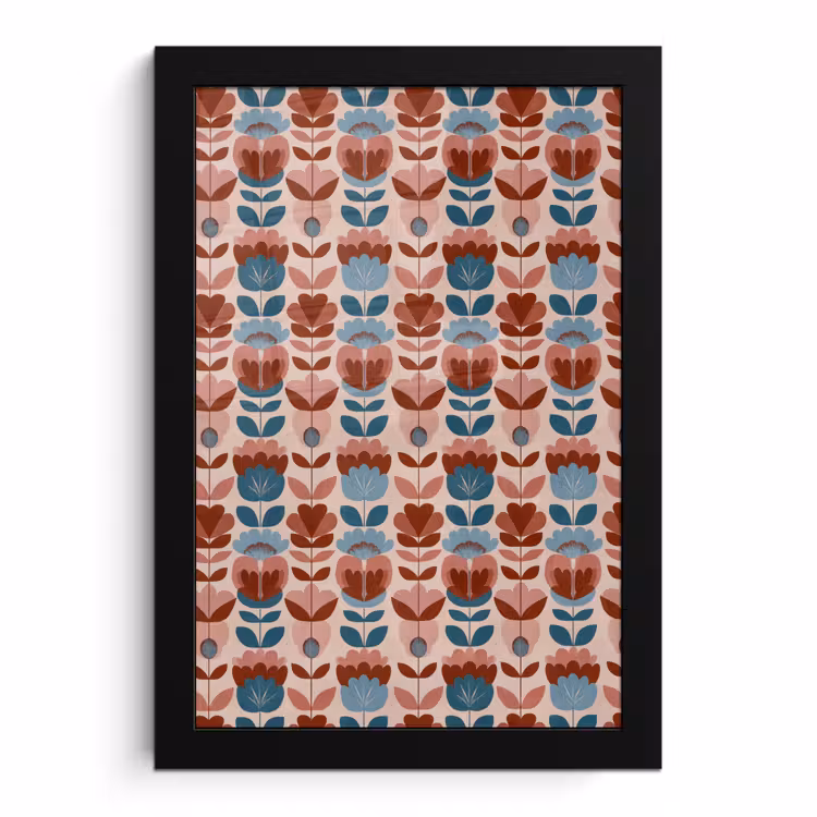 Poster met lijst - Vintage - Motief - Kleurrijk — 1