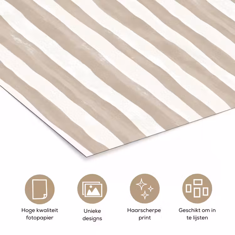 Poster - Minimalistisch - Strepen - Beige — 5