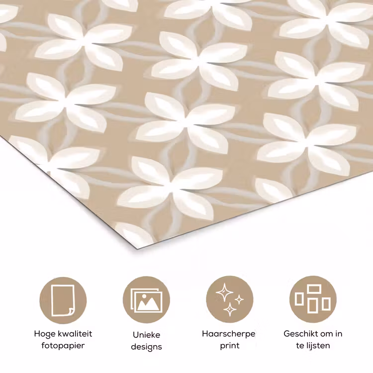 Poster - Patroon - Symmetrisch - Beige — 5