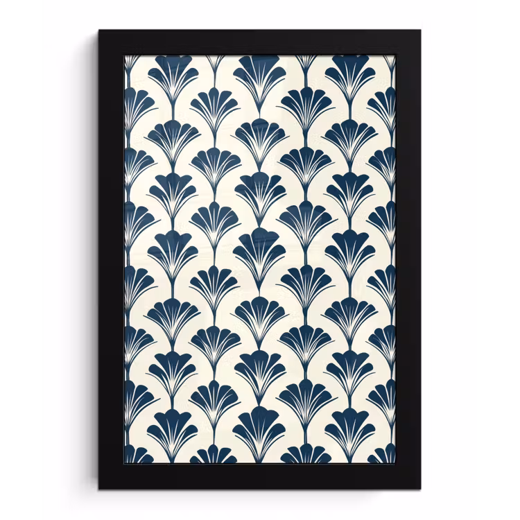 Poster met lijst - Klassiek - Motief - Blauw — 1