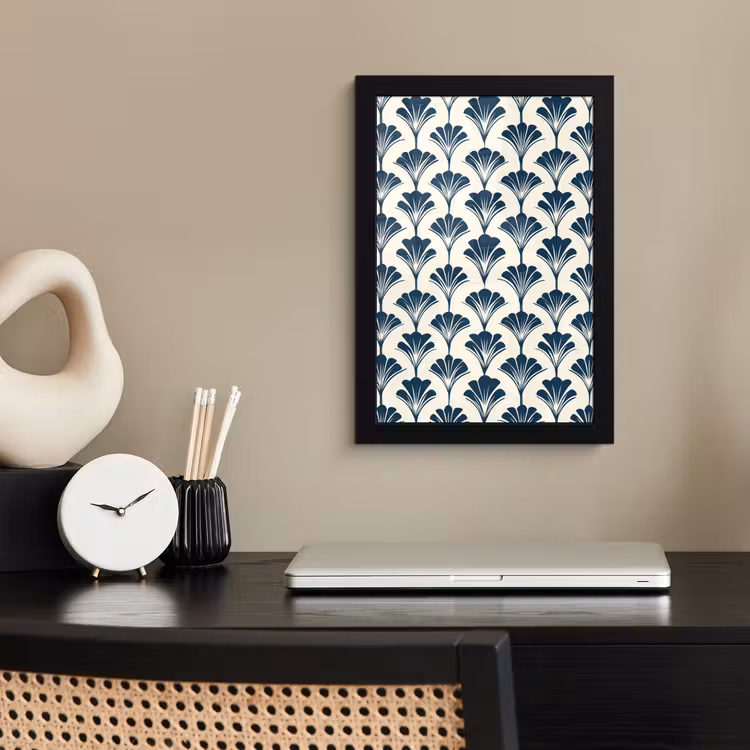 Poster met lijst - Klassiek - Motief - Blauw — 3
