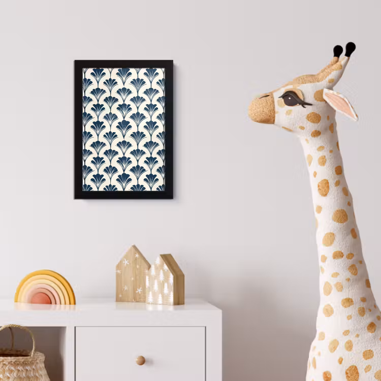 Poster met lijst - Klassiek - Motief - Blauw — 5