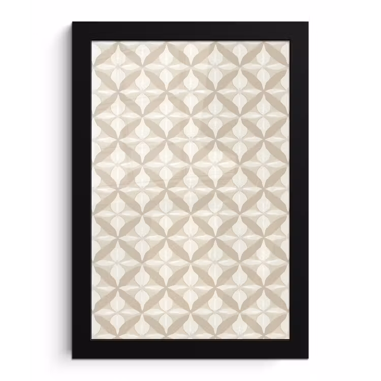 Poster met lijst - Patroon - Klassiek - Beige — 1