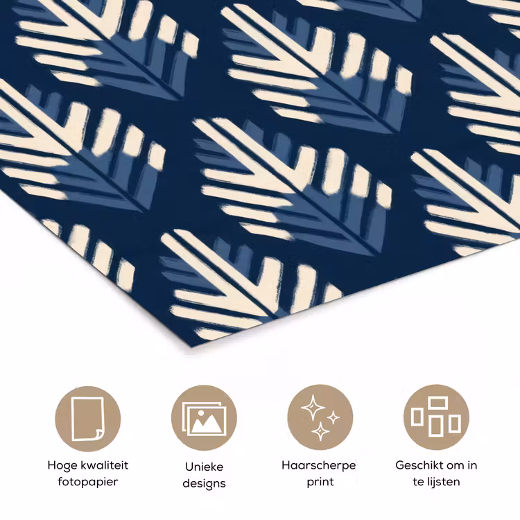 Poster - Modern - Patroon - Blauw — 5
