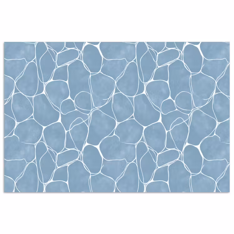 Poster - Organisch - Patroon - Blauw — 1