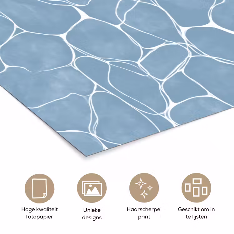 Poster - Organisch - Patroon - Blauw — 5