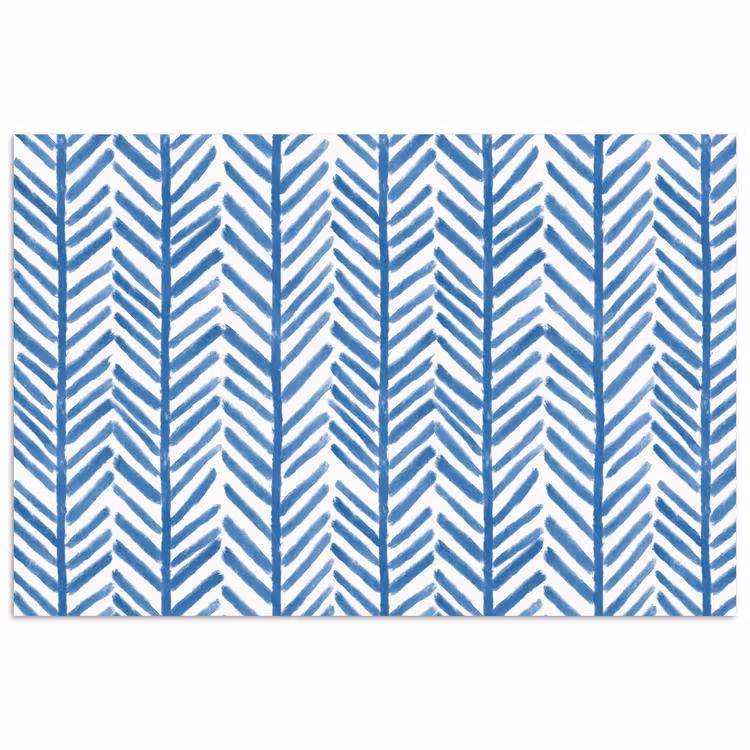 Poster - Patroon - Streep - Blauw — 1