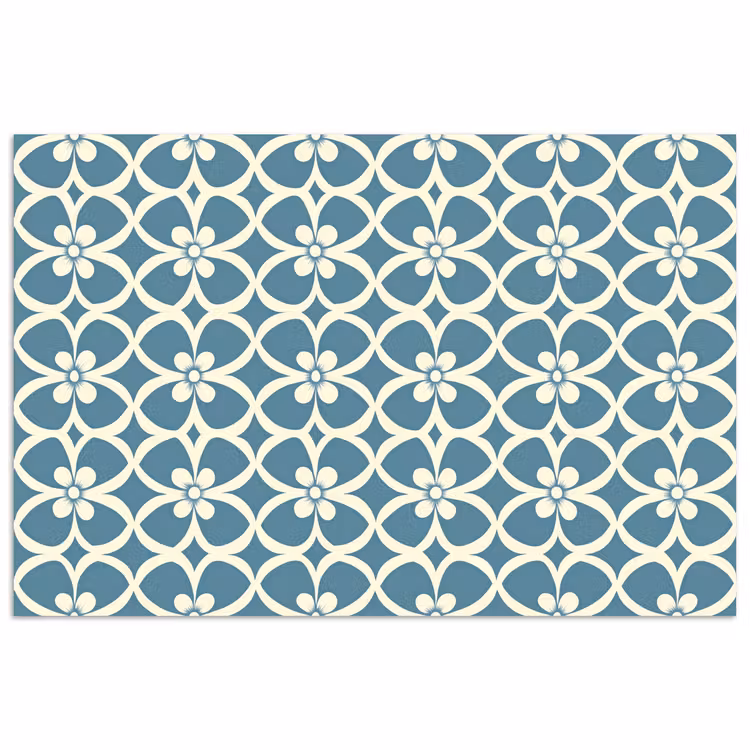 Poster - Patroon - Symmetrisch - Blauw — 1
