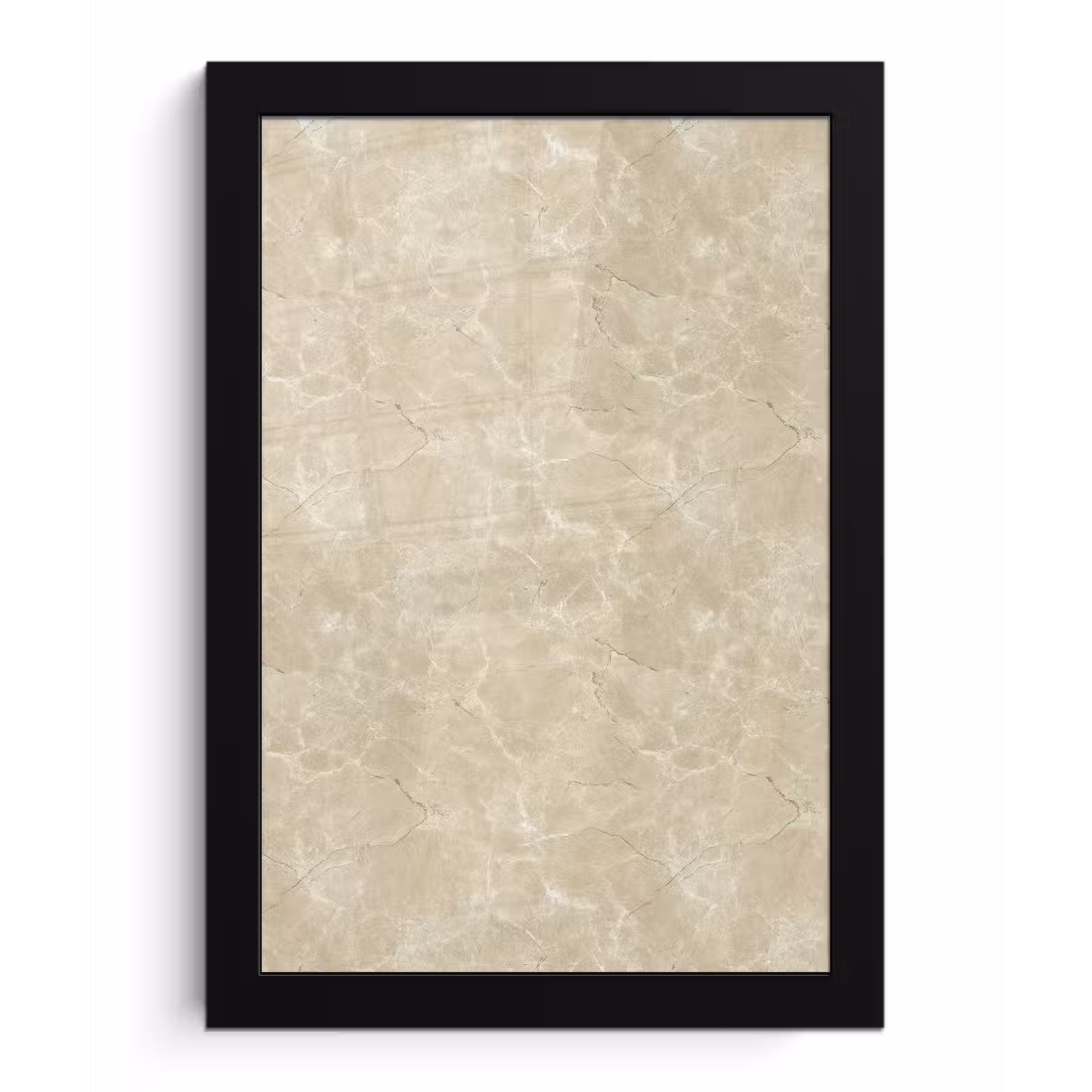 Poster met lijst - Lichtbeige - Marmer - Diffusie adering — 1