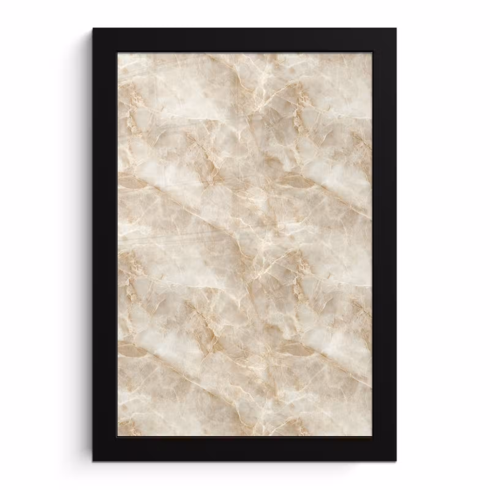 Poster met lijst - Lichtbeige - Onyx - Subtiel — 1
