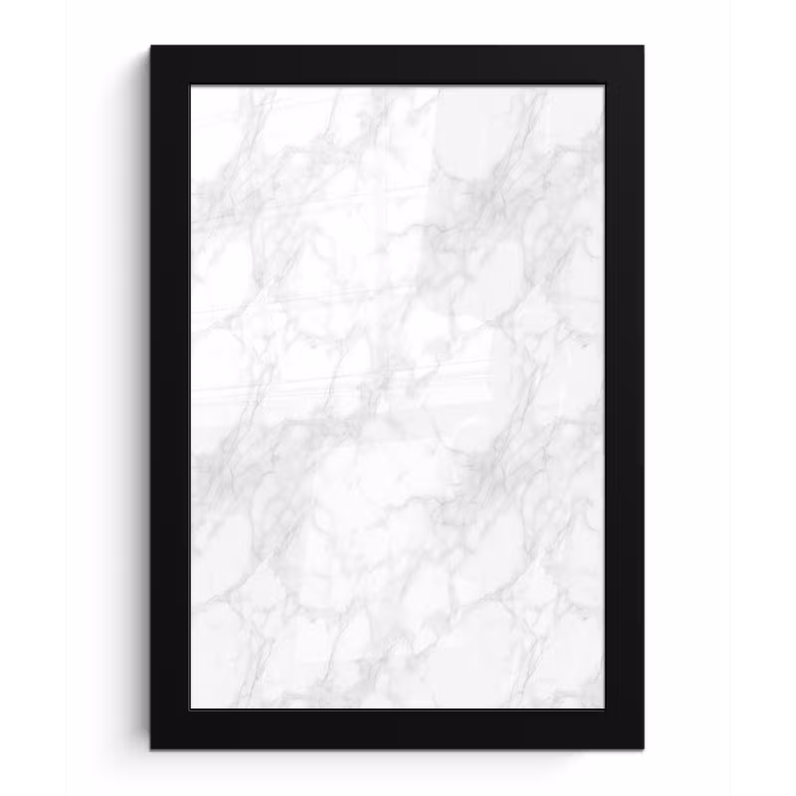 Poster met lijst - Minimalistisch - Wit - Grijze aders — 1