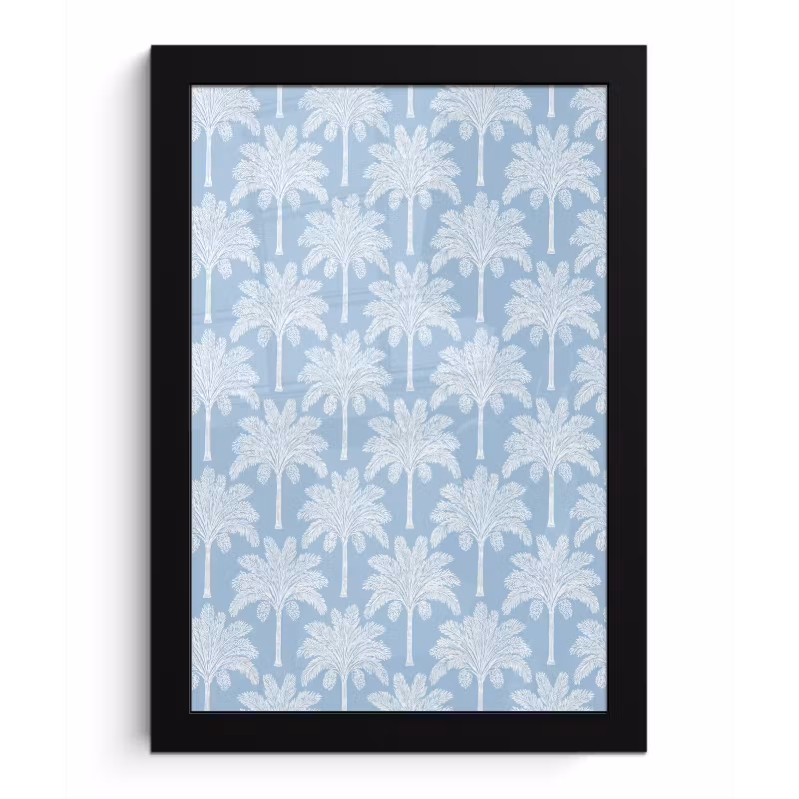 Poster met lijst - Palmboom - Modern - Blauw — 1