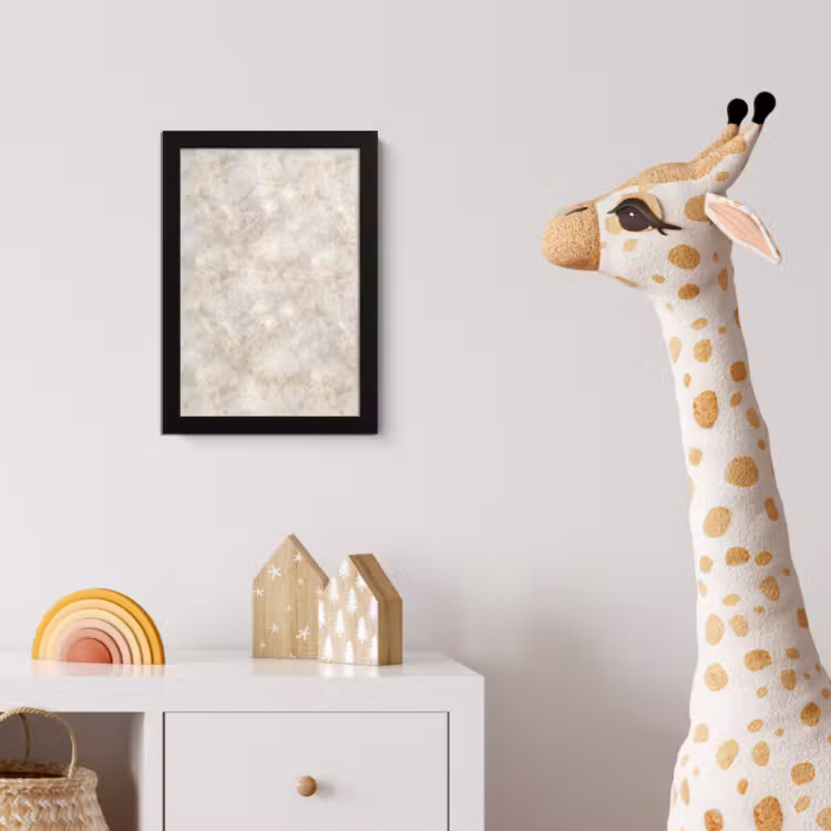 Poster met lijst - Lichtbeige - Goudbruine Nerven - Marmer — 5