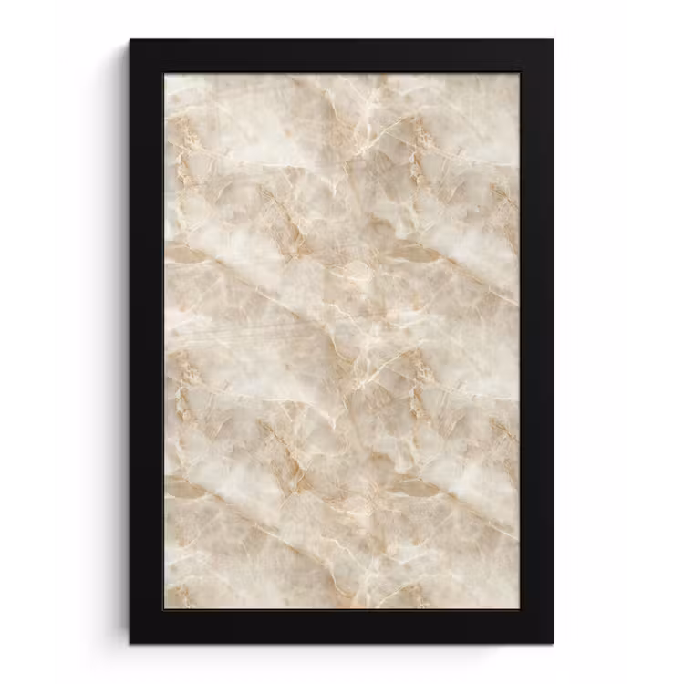 Poster met lijst - Lichtbeige - Onyx - Subtiel — 1