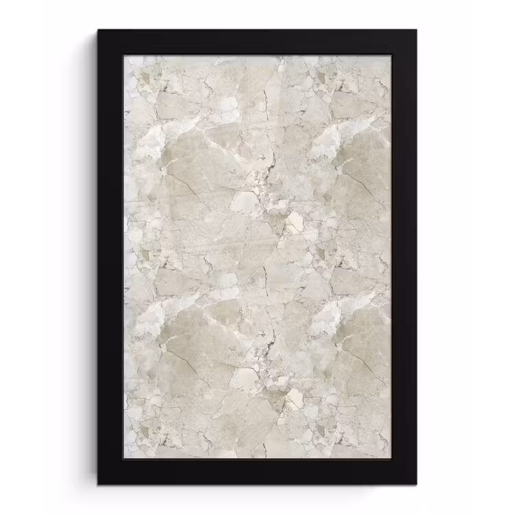 Poster met lijst - Marmer - Grijs - Aders — 1