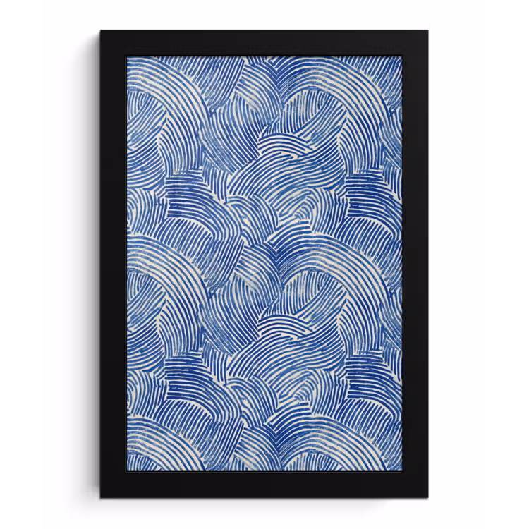 Poster met lijst - Modern - Abstract - Blauw — 1