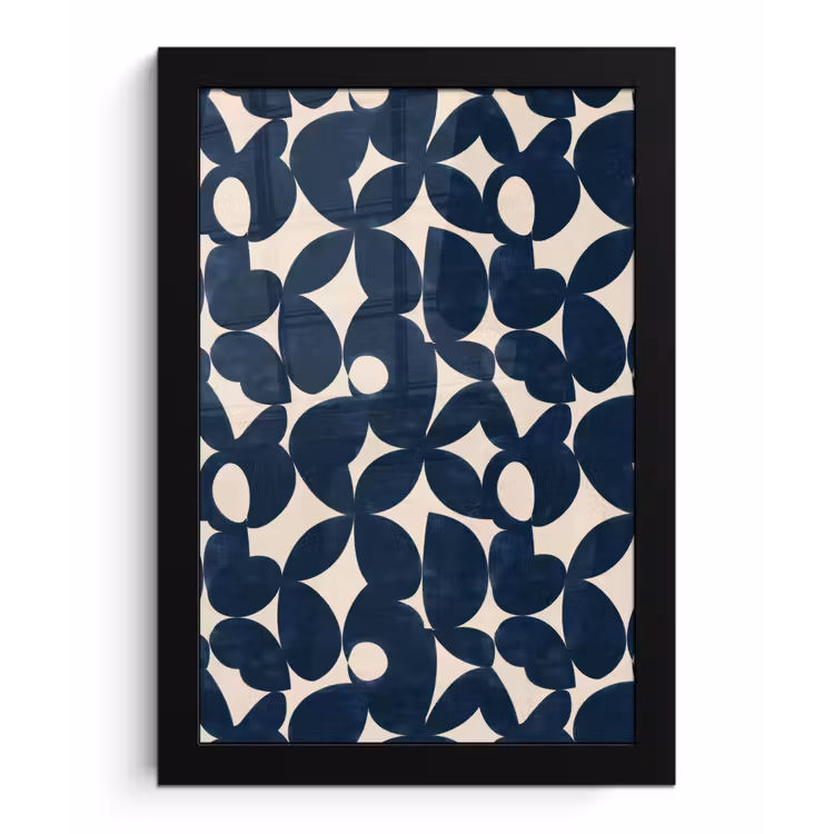 Poster met lijst - Modern - Geometrisch - Blauw — 1