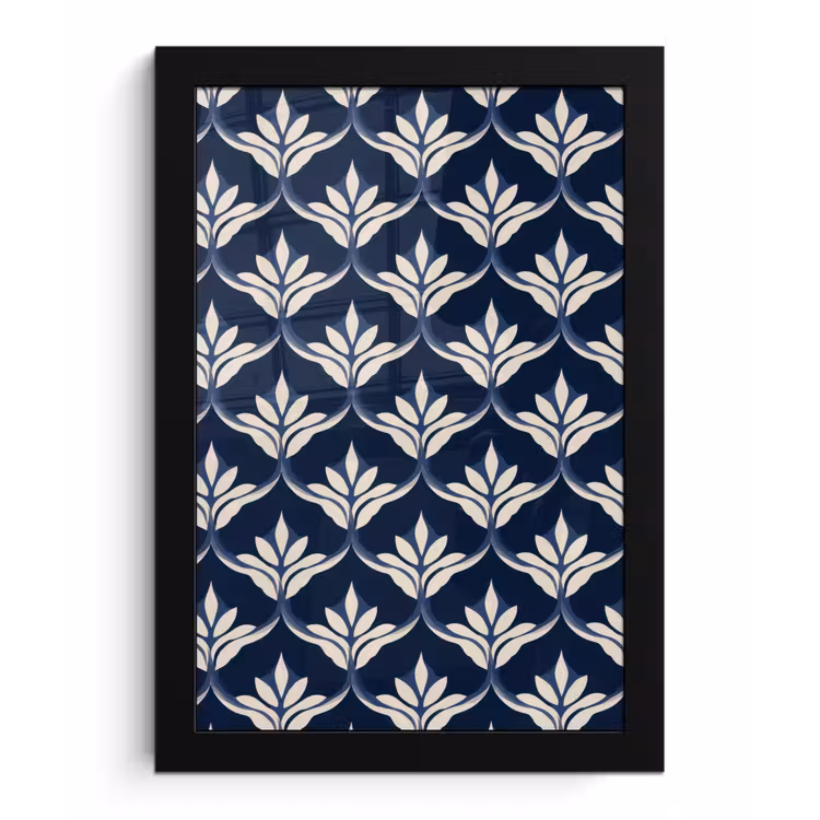 Poster met lijst - Modern - Ontwerp - Blauw — 1