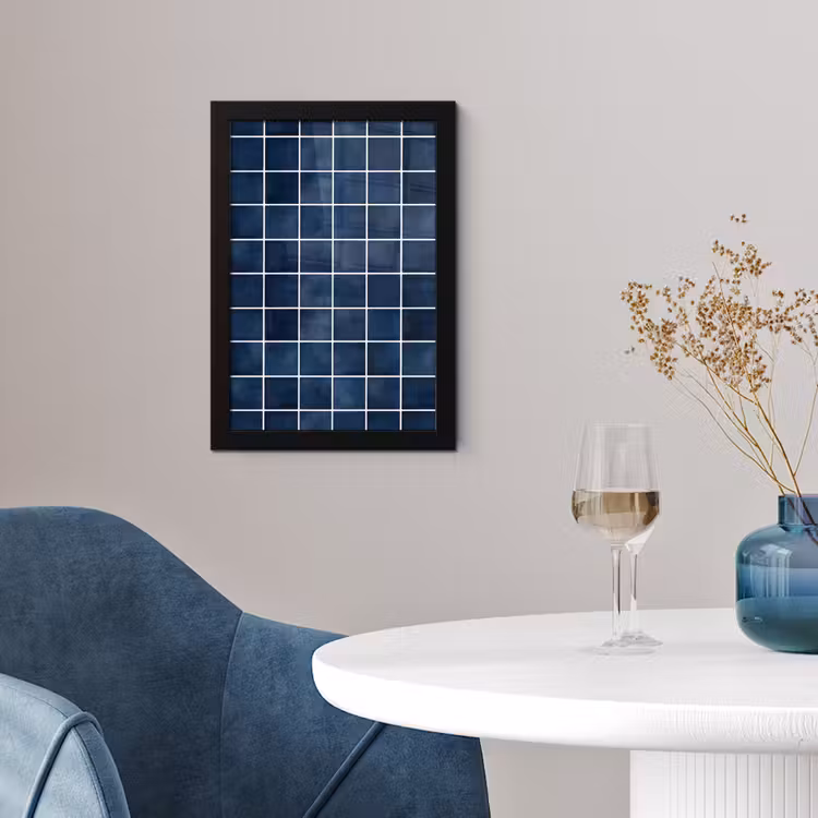 Poster met lijst - Tegel - Modern - Blauw — 2