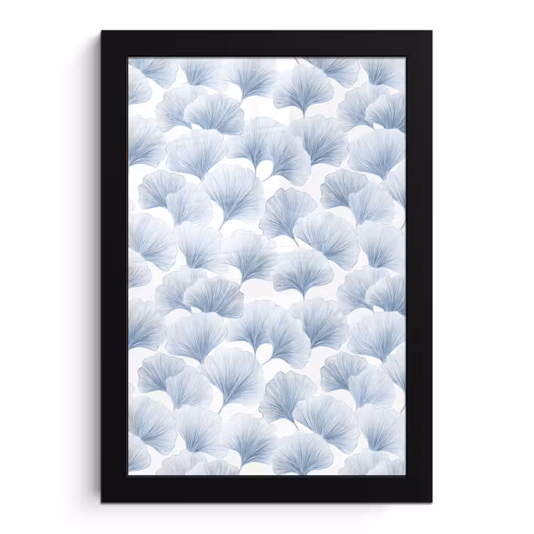 Poster met lijst - Waaier - Modern - Blauw — 1