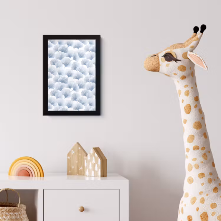 Poster met lijst - Waaier - Modern - Blauw — 5