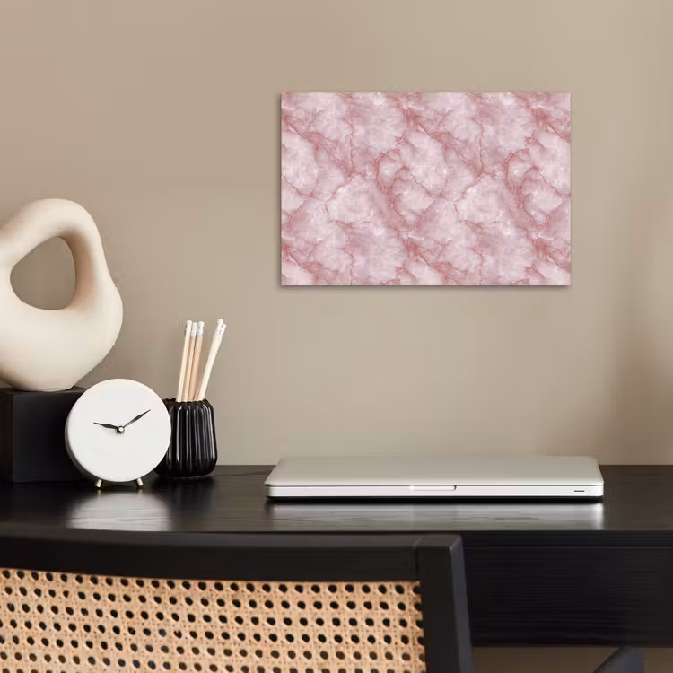 Poster - Roze - Kwartsmarmer - Aders — 2