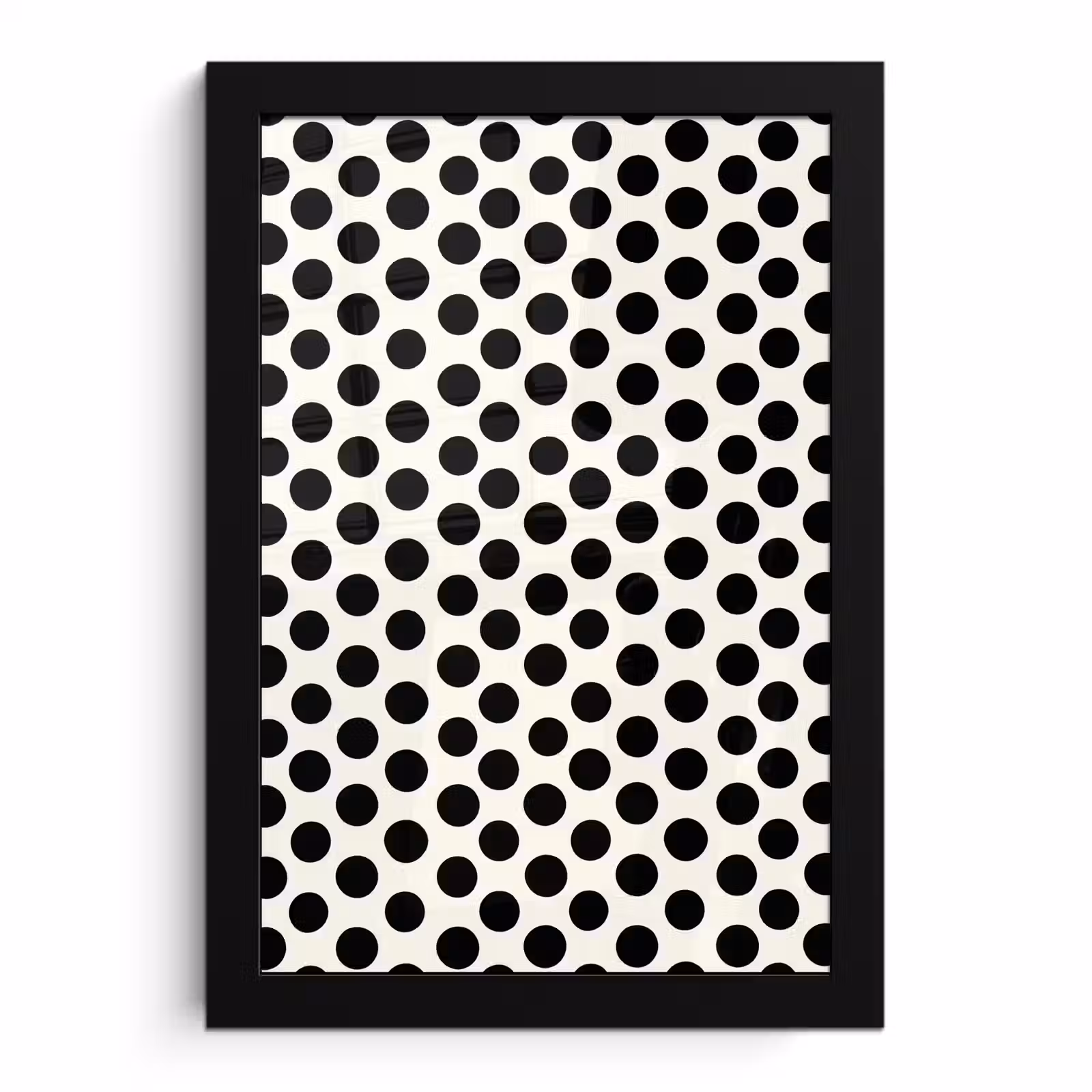 Poster met lijst - Klassiek - Stippen - Zwart — 1