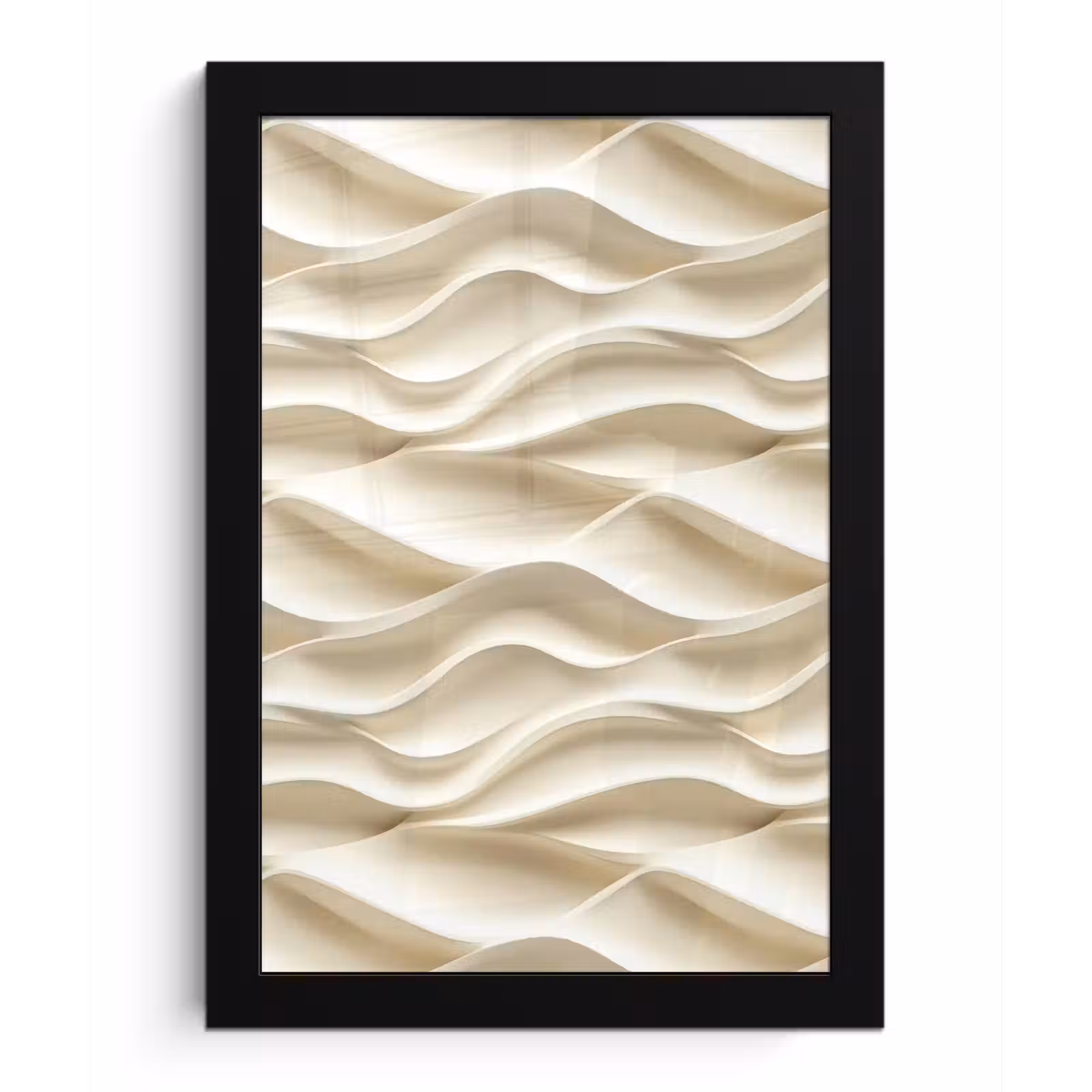 Poster met lijst - Lijnen - Golvend - Crème — 1