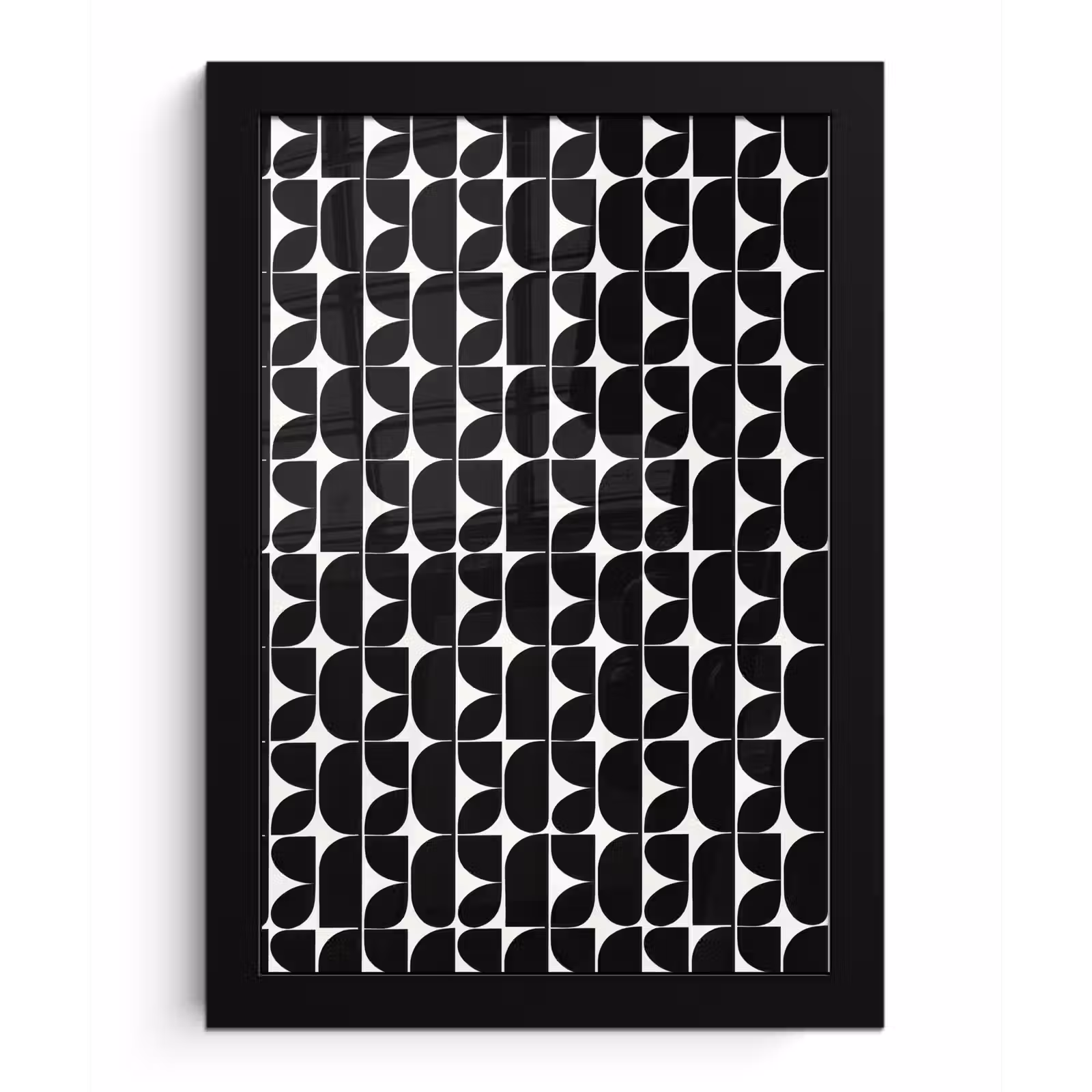Poster met lijst - Modern - Geometrisch - Zwart — 1