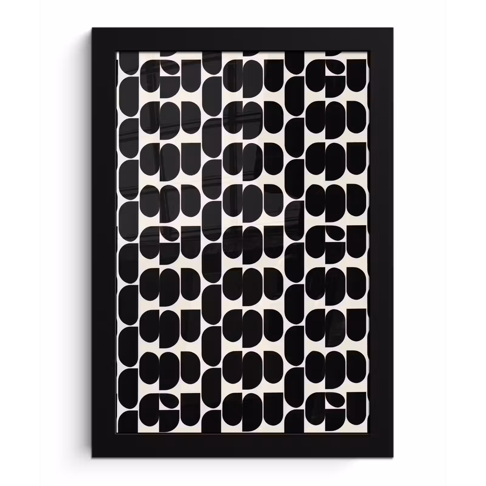 Poster met lijst - Modern - Patroon - Zwart — 1
