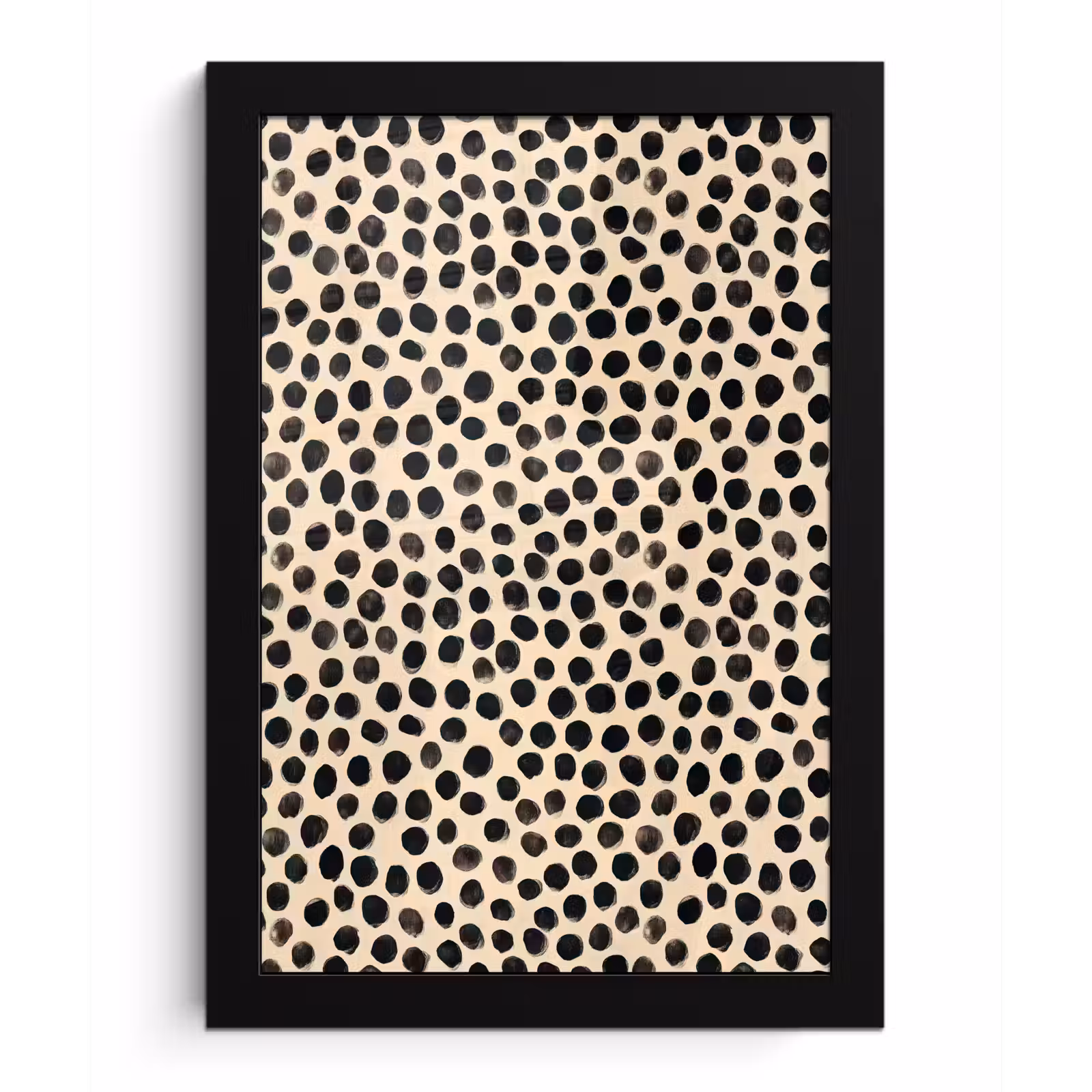 Poster met lijst - Stippen - Patroon - Zwart — 1