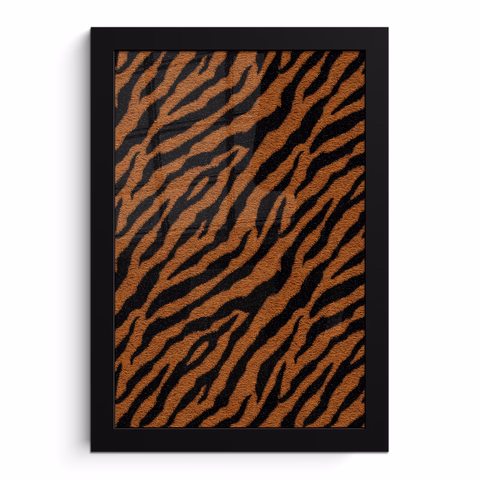 Poster met lijst - Tijger - Zwart - Vacht — 1